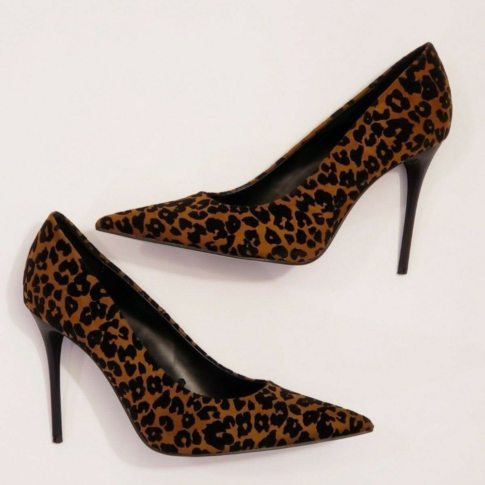 Zara Leopard Print Printed High Heels Stilettos Size 9